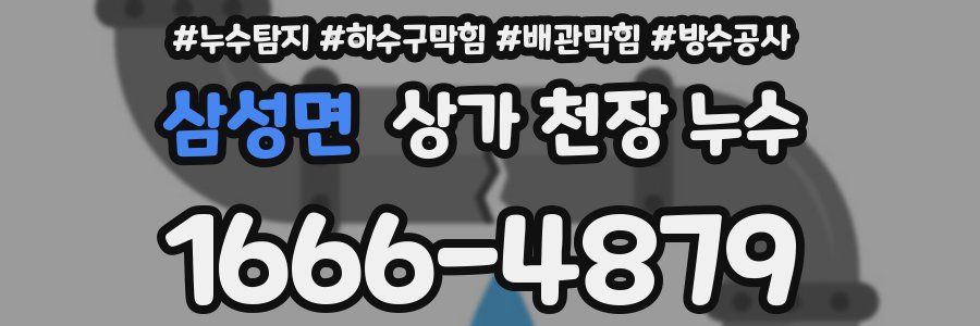 삼성면 상가 천장 누수