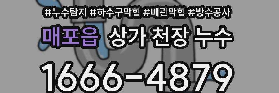 매포읍 상가 천장 누수