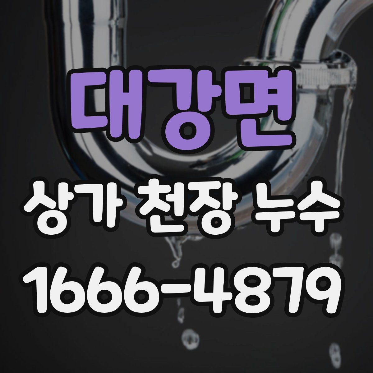대강면 상가 천장 누수