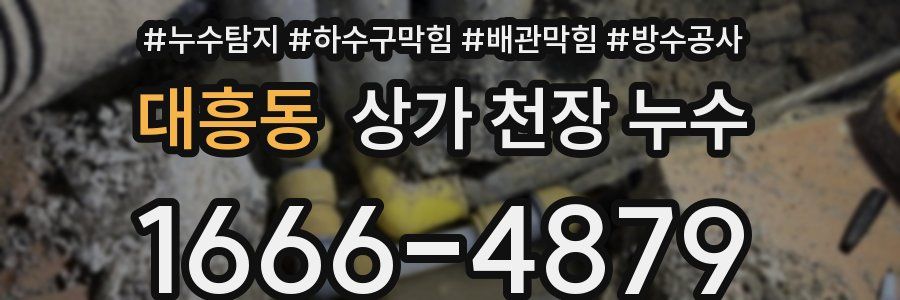 대흥동 상가 천장 누수