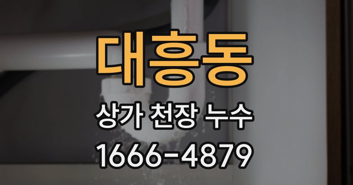 대흥동 상가 천장 누수