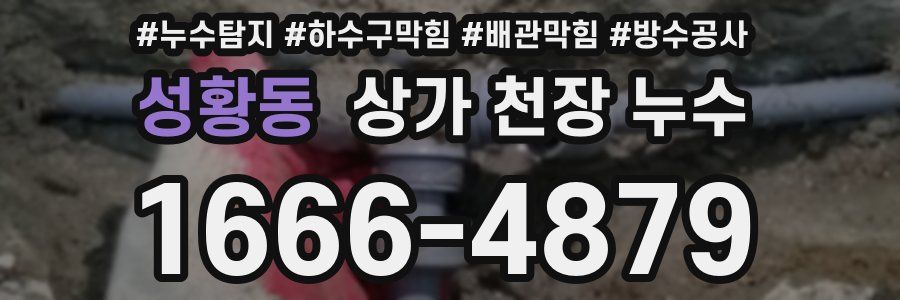 성황동 상가 천장 누수