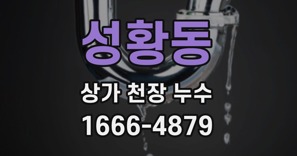 성황동 상가 천장 누수