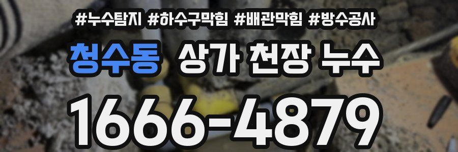 청수동 상가 천장 누수