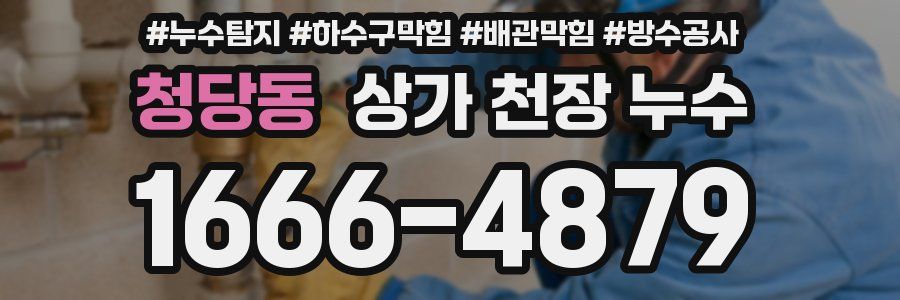 청당동 상가 천장 누수