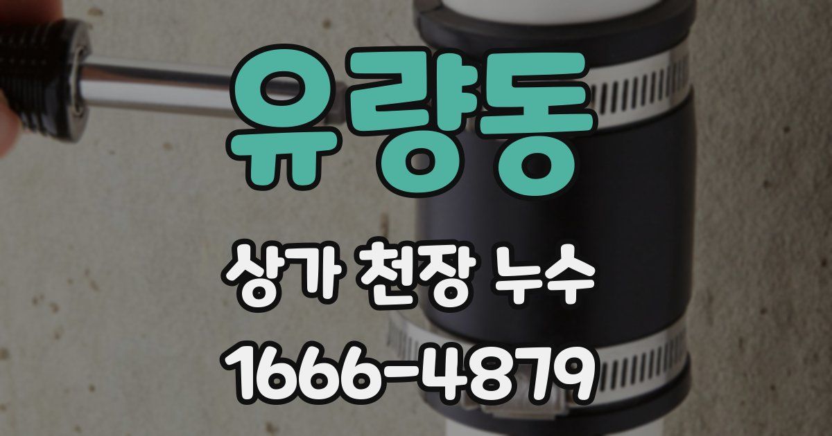 유량동 상가 천장 누수