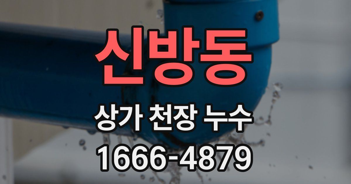 신방동 상가 천장 누수