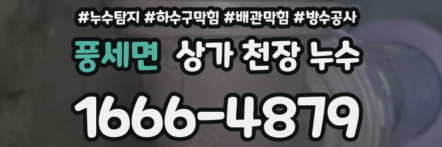 풍세면 상가 천장 누수