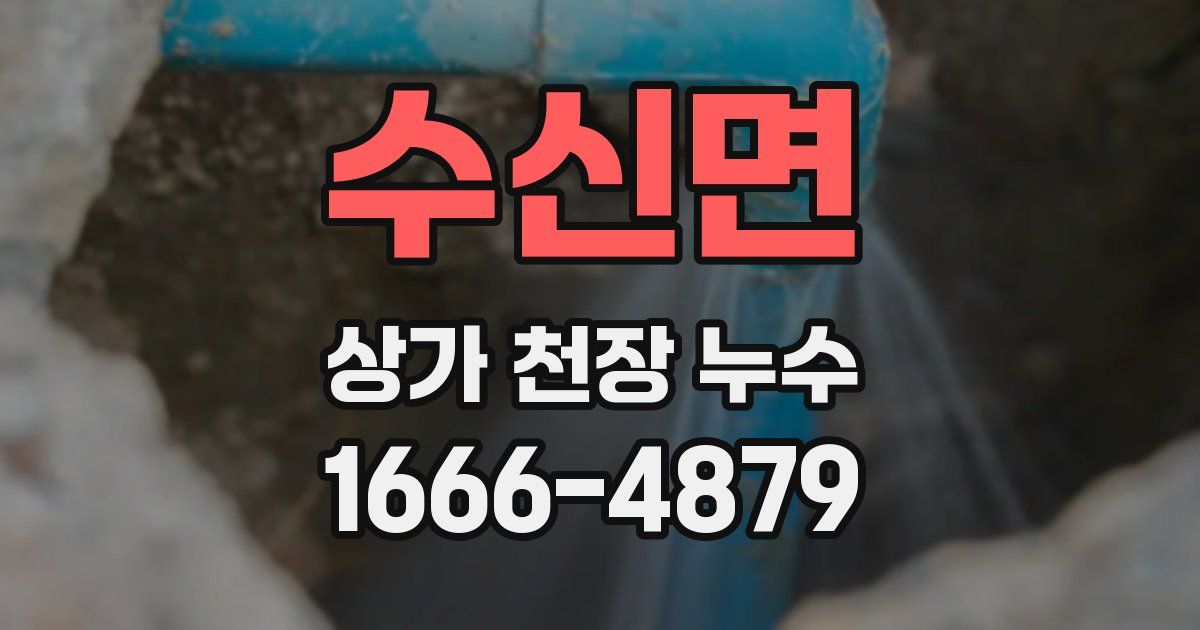 수신면 상가 천장 누수