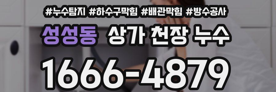 성성동 상가 천장 누수