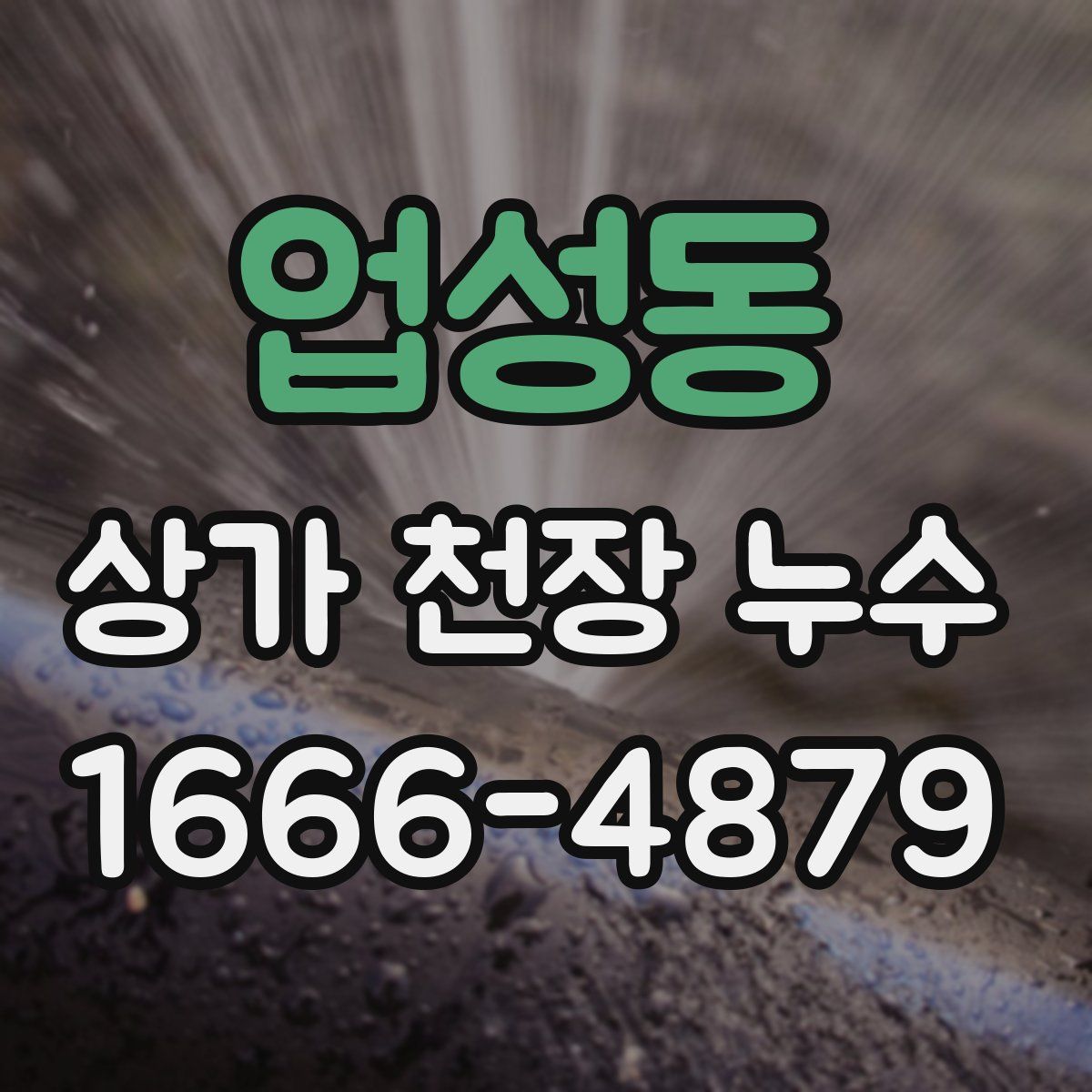 업성동 상가 천장 누수