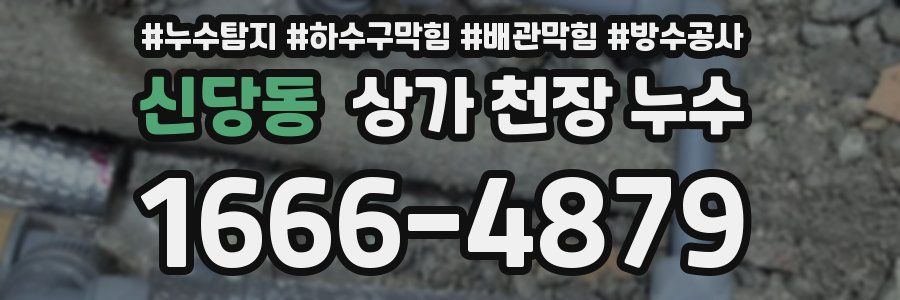 신당동 상가 천장 누수
