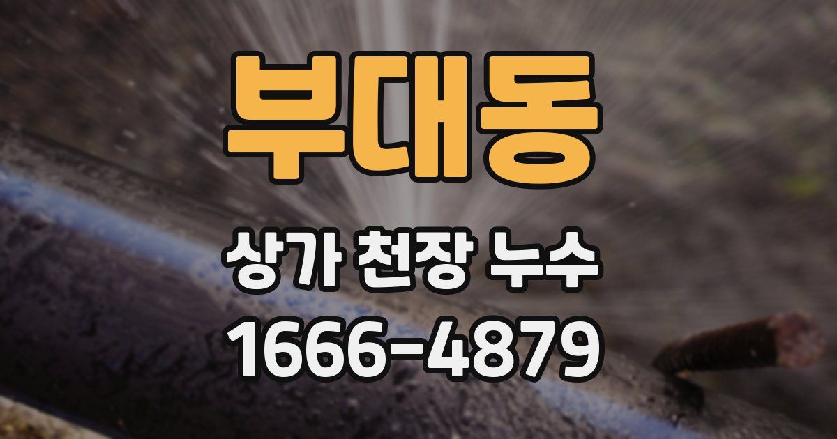 부대동 상가 천장 누수