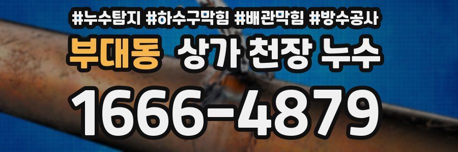부대동 상가 천장 누수