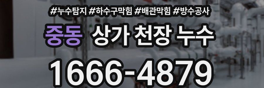 중동 상가 천장 누수