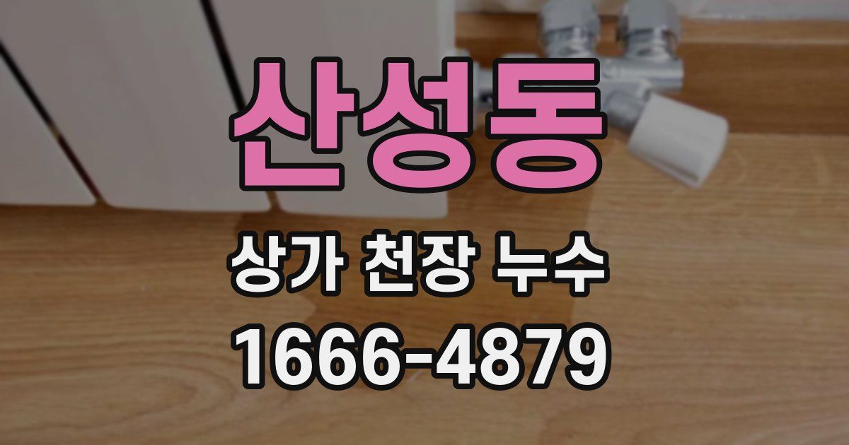 산성동 상가 천장 누수