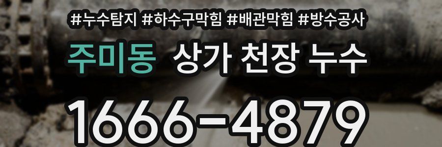 주미동 상가 천장 누수