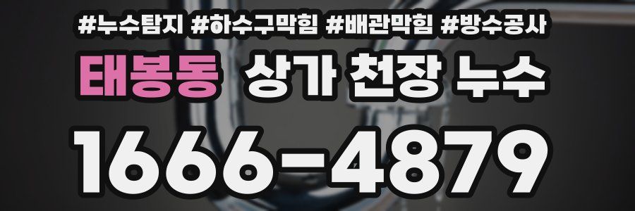 태봉동 상가 천장 누수