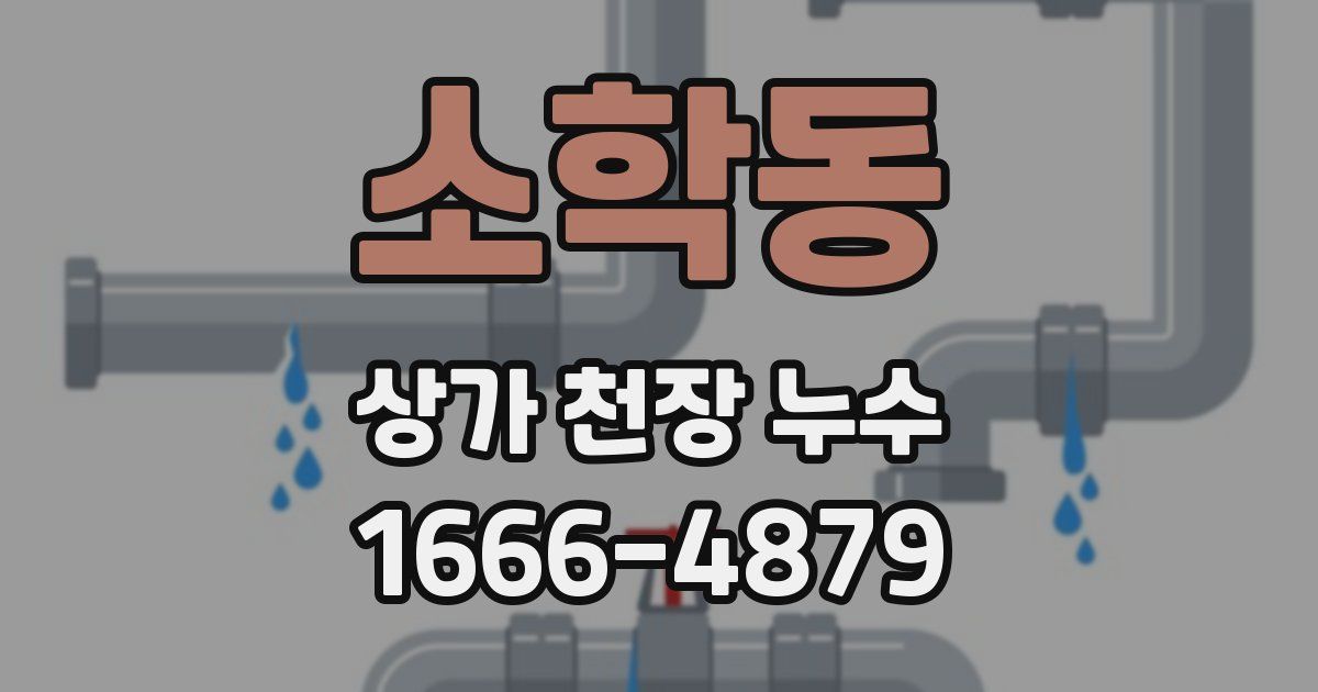 소학동 상가 천장 누수