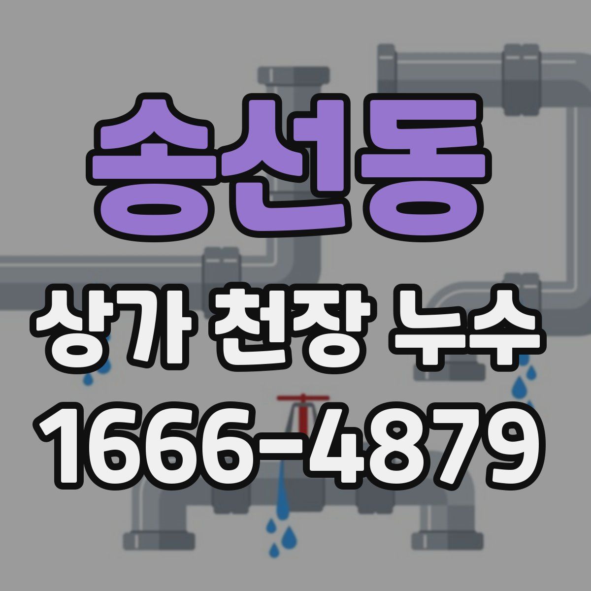 송선동 상가 천장 누수