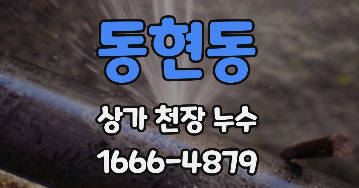 동현동 상가 천장 누수