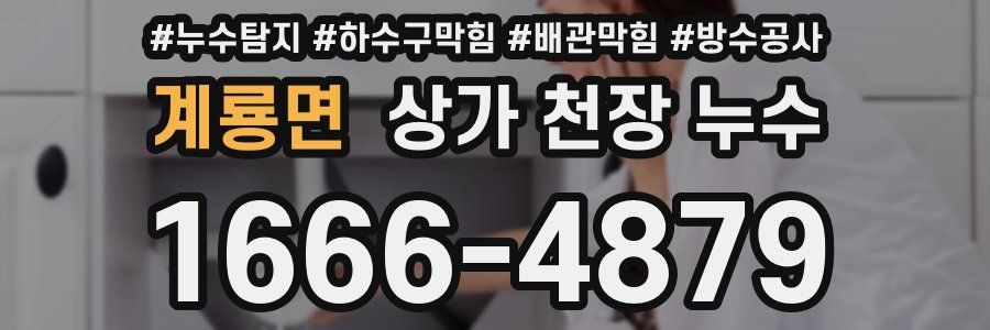 계룡면 상가 천장 누수