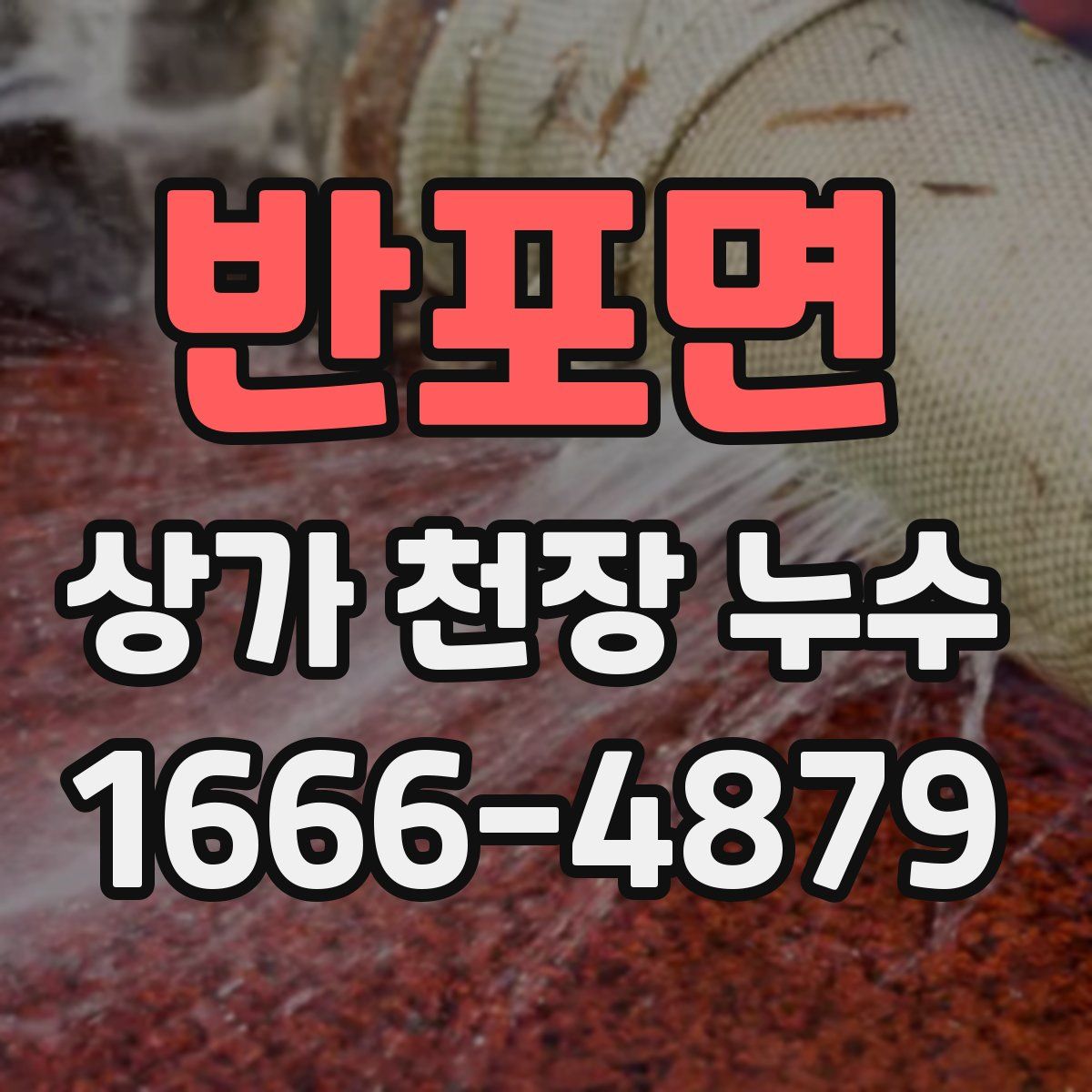 반포면 상가 천장 누수