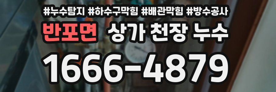 반포면 상가 천장 누수
