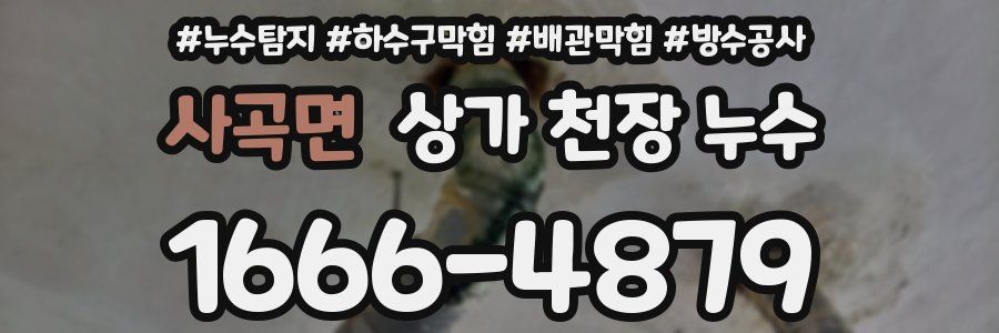 사곡면 상가 천장 누수
