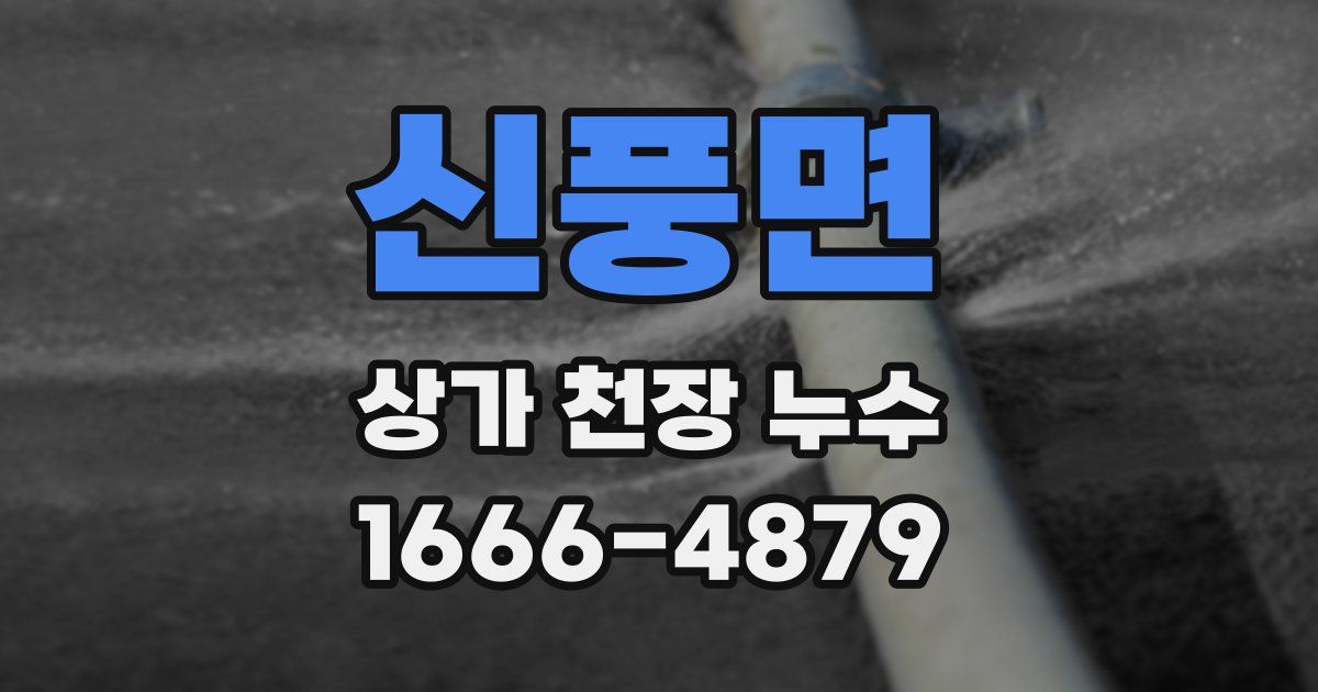 신풍면 상가 천장 누수