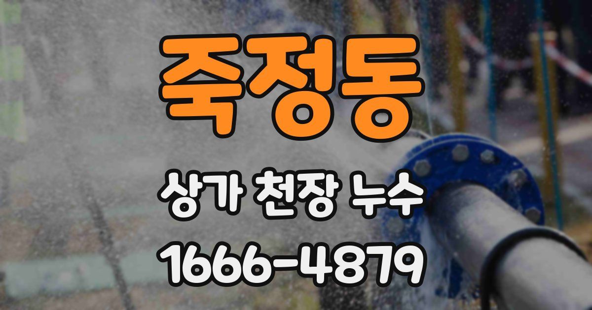 죽정동 상가 천장 누수