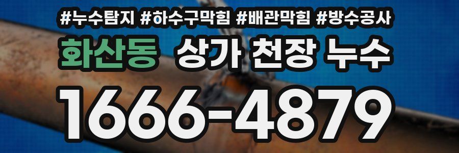 화산동 상가 천장 누수