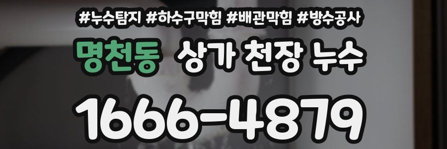 명천동 상가 천장 누수