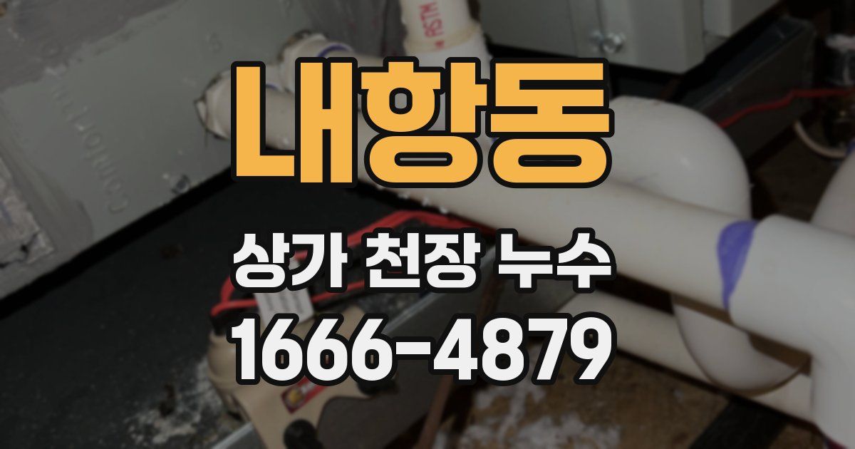 내항동 상가 천장 누수