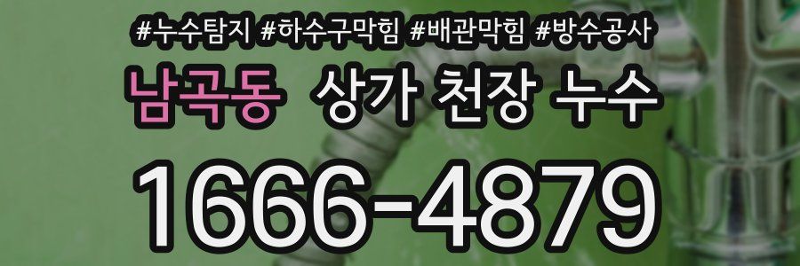 남곡동 상가 천장 누수