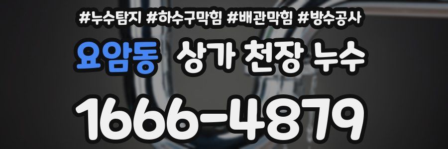 요암동 상가 천장 누수