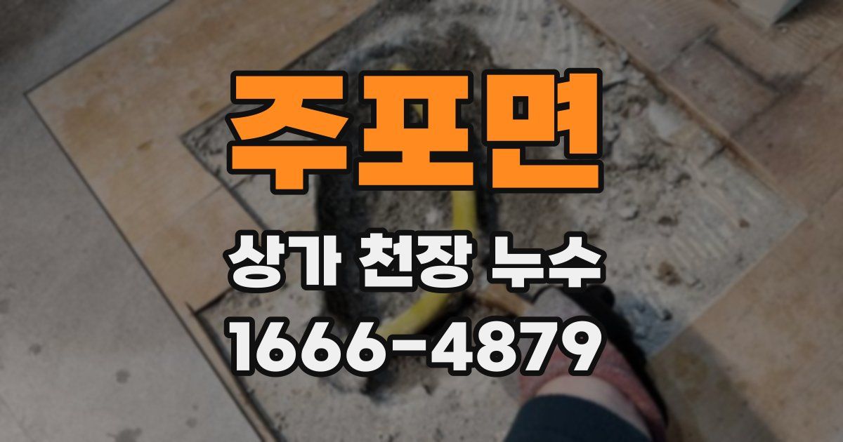 주포면 상가 천장 누수