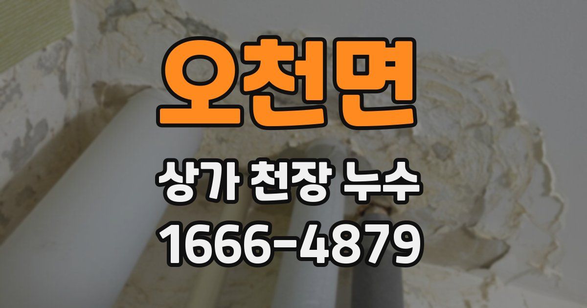 오천면 상가 천장 누수
