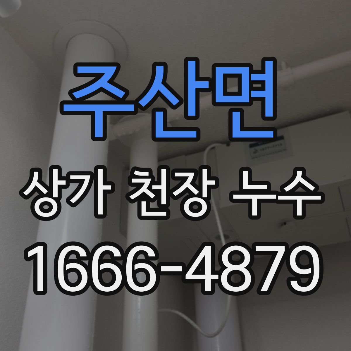 주산면 상가 천장 누수