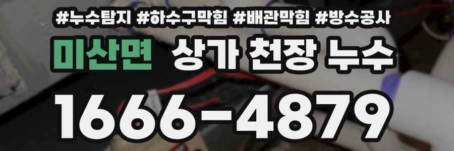 미산면 상가 천장 누수