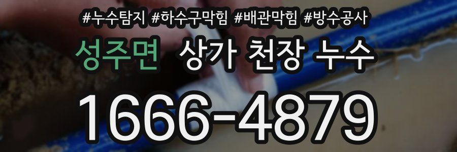 성주면 상가 천장 누수