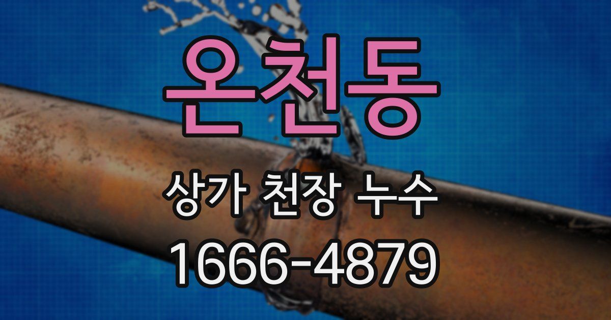 온천동 상가 천장 누수