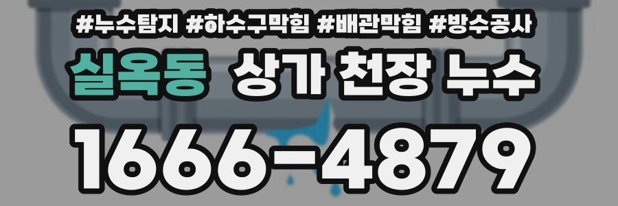실옥동 상가 천장 누수
