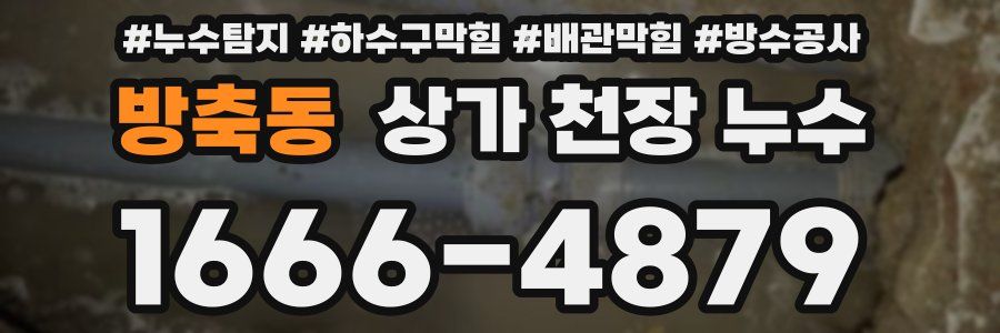 방축동 상가 천장 누수