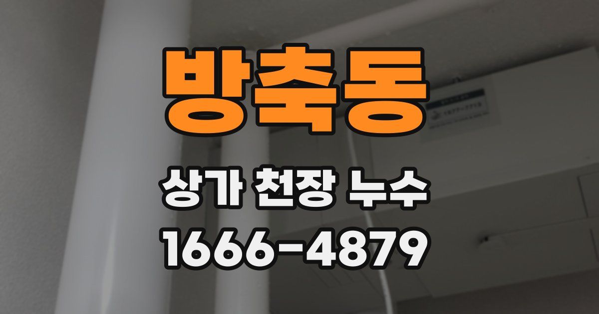 방축동 상가 천장 누수