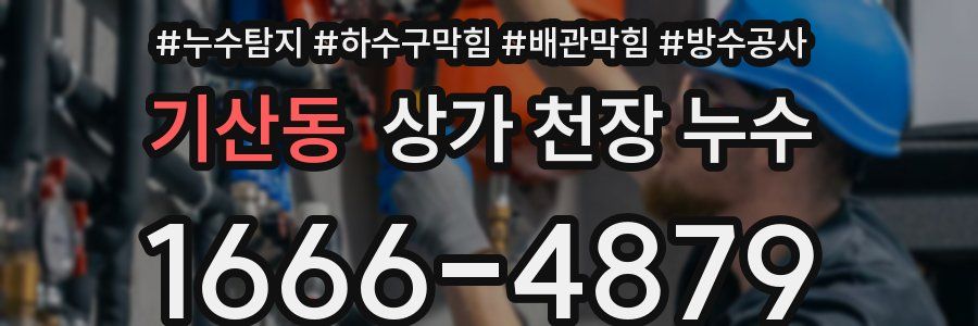 기산동 상가 천장 누수