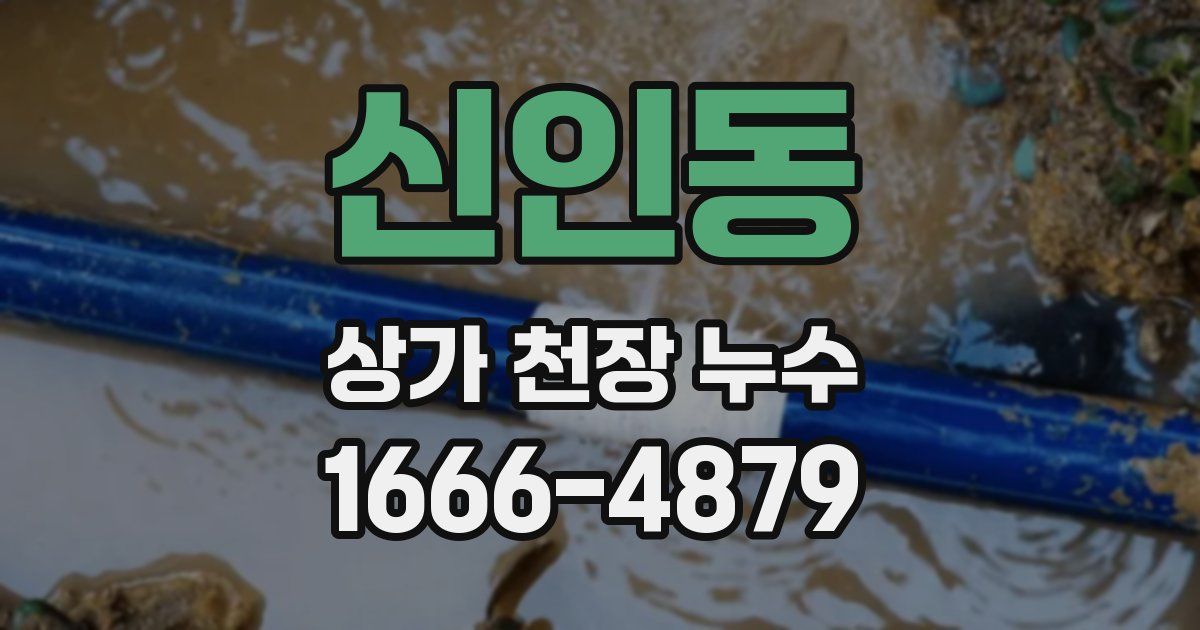 신인동 상가 천장 누수