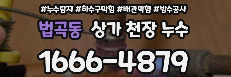 법곡동 상가 천장 누수