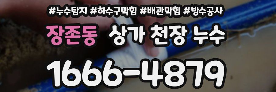 장존동 상가 천장 누수