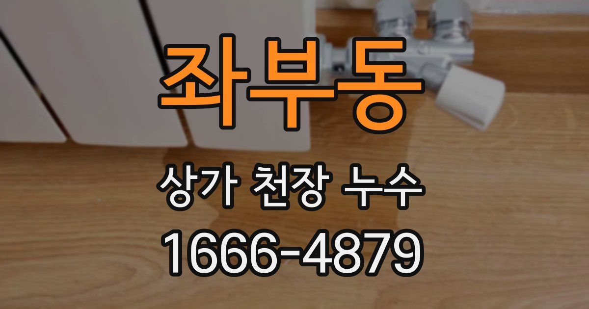 좌부동 상가 천장 누수